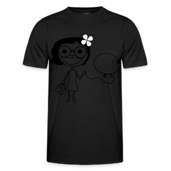 Mädchen - Männer Funktions-T-Shirt - Schwarz - Vorne - AI Model Male 178 dark (178cm)