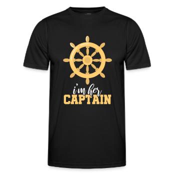 Sailing sailors captain sailor sailor saying - Men's Functional T-Shirt - black - Front - AI Model Male 178 dark (178cm)