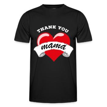 Fête des mères, Fête des mères, Fête des mères, Fête des mères - T-shirt sport Homme - noir - Devant - AI Model Male 178 dark (178cm)