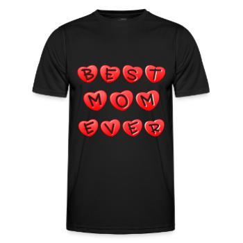 Fête des mères, Fête des mères, Fête des mères, Fête des mères - T-shirt sport Homme - noir - Devant - AI Model Male 178 dark (178cm)