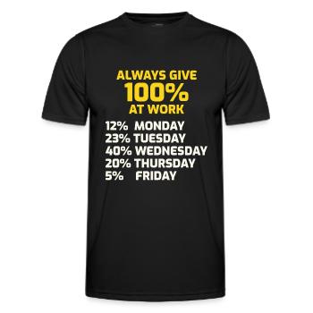 Funny Work Office Workplace Sarcastic Sayings - Men's Functional T-Shirt - black - Front - AI Model Male 178 dark (178cm)
