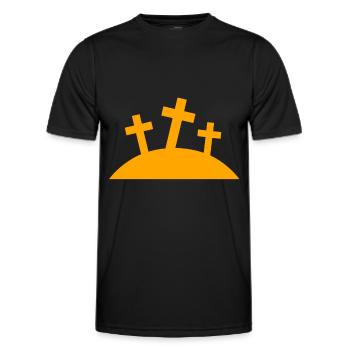 Jésus, Jésus, Jésus chrétien chrétien chrétien chrétien - T-shirt sport Homme - noir - Devant - AI Model Male 178 dark (178cm)