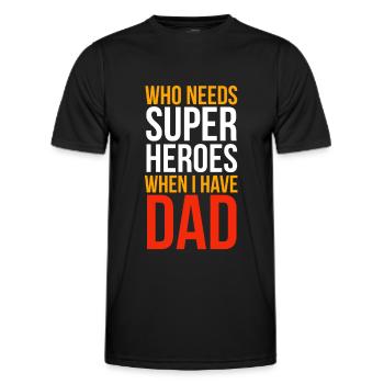 Father's Day, Father's Day, Father's Day, Father's - Men's Functional T-Shirt - black - Front - AI Model Male 178 dark (178cm)