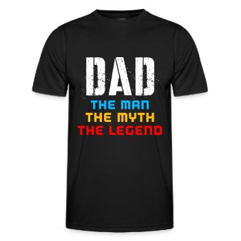 Father's Day, Father's Day, Father's Day, Father's - Men's Functional T-Shirt - black - Front - AI Model Male 178 dark (178cm)