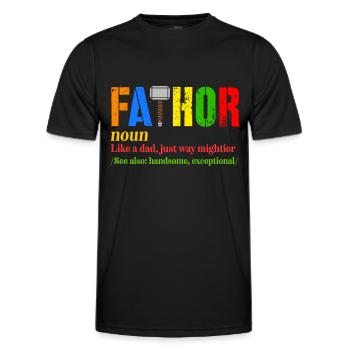 Father's Day, Father's Day, Father's Day, Father's - Men's Functional T-Shirt - black - Front - AI Model Male 178 dark (178cm)