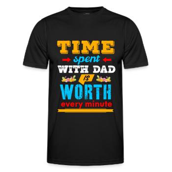 Fête des Pères, Fête des Pères, Fête des Pères, Fête des Pères - T-shirt sport Homme - noir - Devant - AI Model Male 178 dark (178cm)