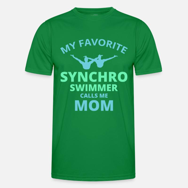 Synchro Schwimmer Synchronschwimmen Mom Männer Funktions-T-Shirt
