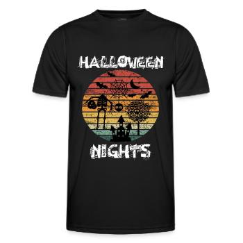 Halloween Halloween Halloween Halloween Halloween - T-shirt sport Homme - noir - Devant - AI Model Male 178 dark (178cm)