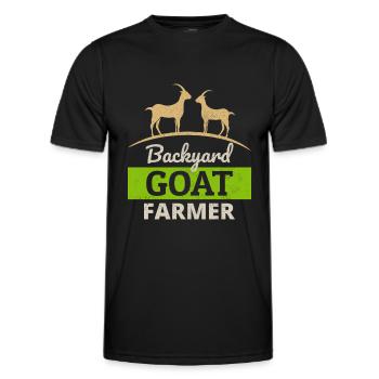 Hinterhof Ziege Züchter Tierhaltung Farm Lustig - Männer Funktions-T-Shirt - Schwarz - Vorne - AI Model Male 178 dark (178cm)