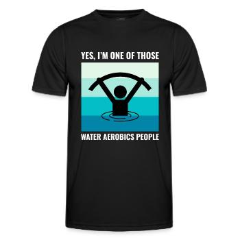 Wassergymnastik Aquatische Fitness Aqua Exercise - Männer Funktions-T-Shirt - Schwarz - Vorne - AI Model Male 178 dark (178cm)