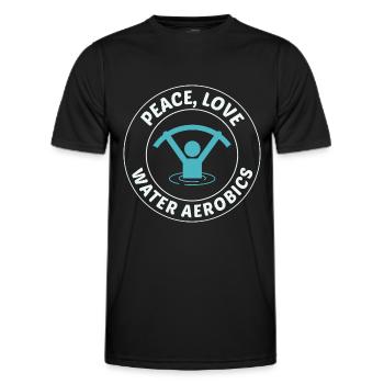 Wassergymnastik Aquafitness Aqua Exercise - Männer Funktions-T-Shirt - Schwarz - Vorne - AI Model Male 178 dark (178cm)