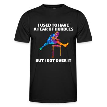 Hurdles Hurdling Hurdler Running Runner Athletes - Men's Functional T-Shirt - black - Front - AI Model Male 178 dark (178cm)