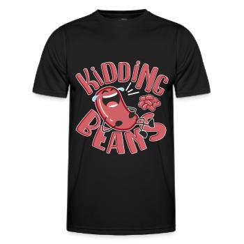 Funny Kidding Beans - Cool Bean-gigt-idea - Men's Functional T-Shirt - black - Front - AI Model Male 178 dark (178cm)