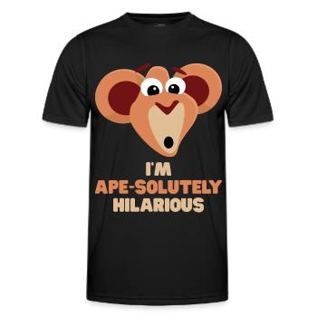 Affe lustig Spruch I'm Ape-solutely Hilarious - Männer Funktions-T-Shirt - Schwarz - Vorne - AI Model Male 178 dark (178cm)