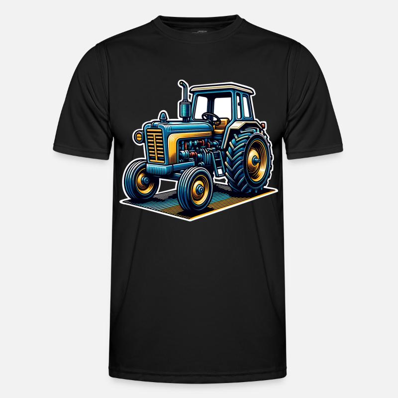 Traktor - Männer Funktions-T-Shirt - Schwarz