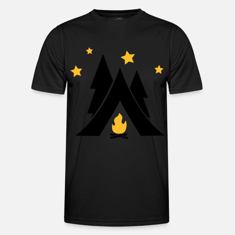 Zelt - Männer Funktions-T-Shirt - Schwarz