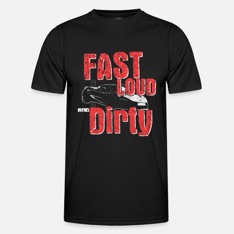 Auto Motor Geschenkidee - Männer Funktions-T-Shirt - Schwarz