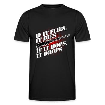 To hunt - Men's Functional T-Shirt - black - Front - AI Model Male 178 dark (178cm)