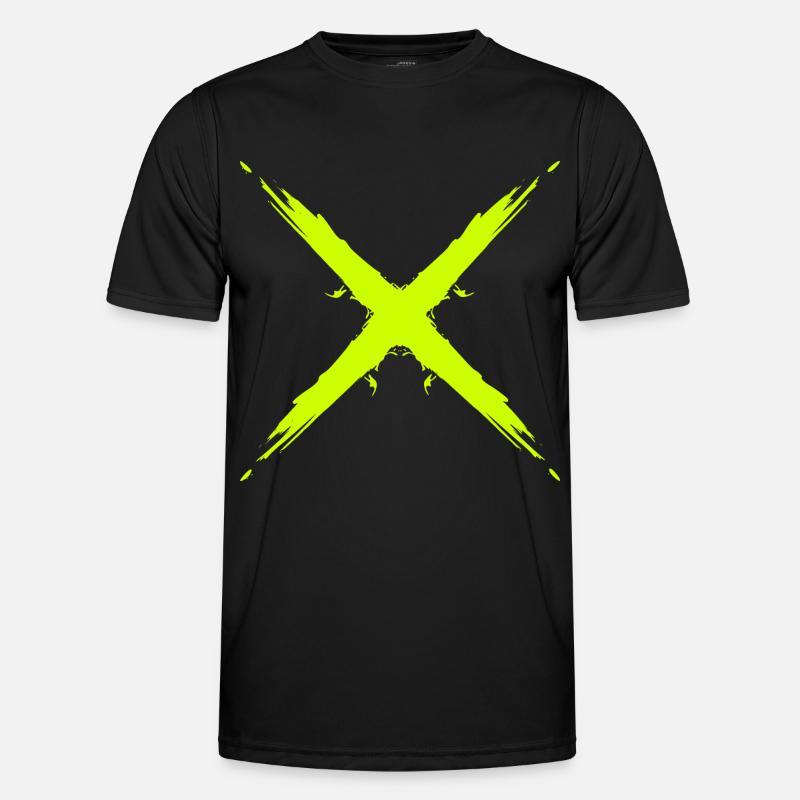 Cross design vector yellow Men's Functional T-Shirt