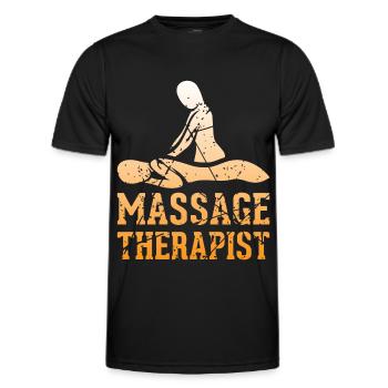 Massage therapist massage therapy - Men's Functional T-Shirt - black - Front - AI Model Male 178 dark (178cm)