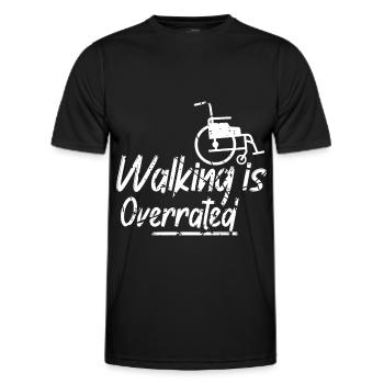 Fauteuil roulant humor handicap handicap - T-shirt sport Homme - noir - Devant - AI Model Male 178 dark (178cm)