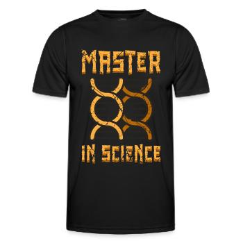 Master in Wissenschaft - Männer Funktions-T-Shirt - Schwarz - Vorne - AI Model Male 178 dark (178cm)