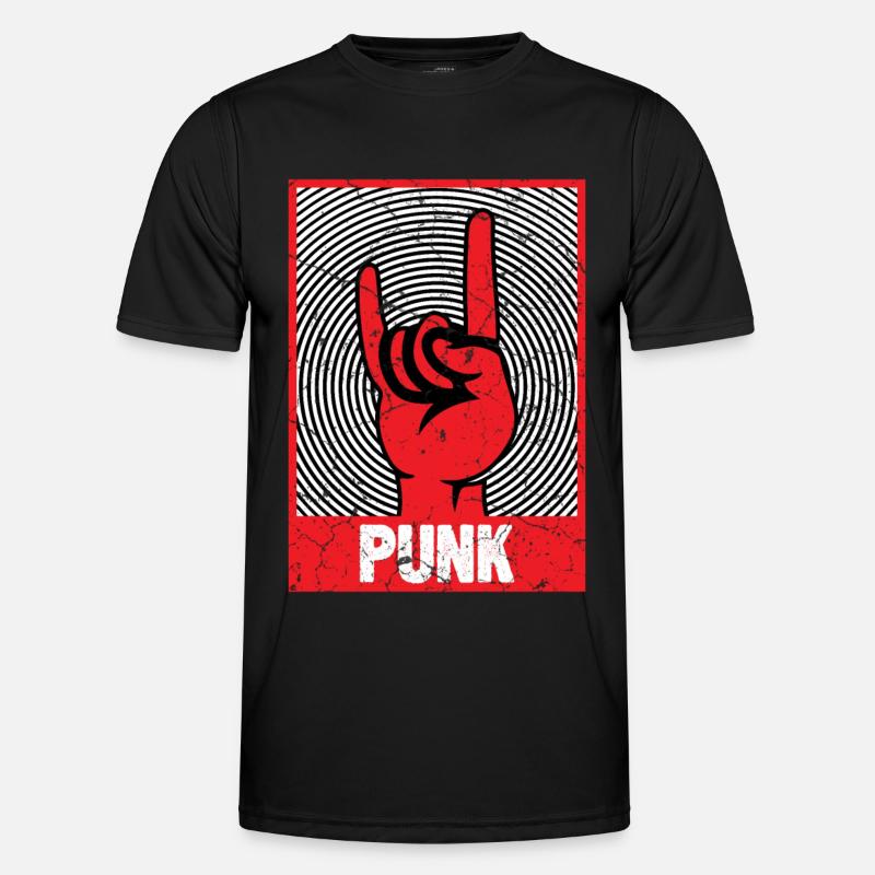 Devil's Horn Punks Punk - Men's Functional T-Shirt - black