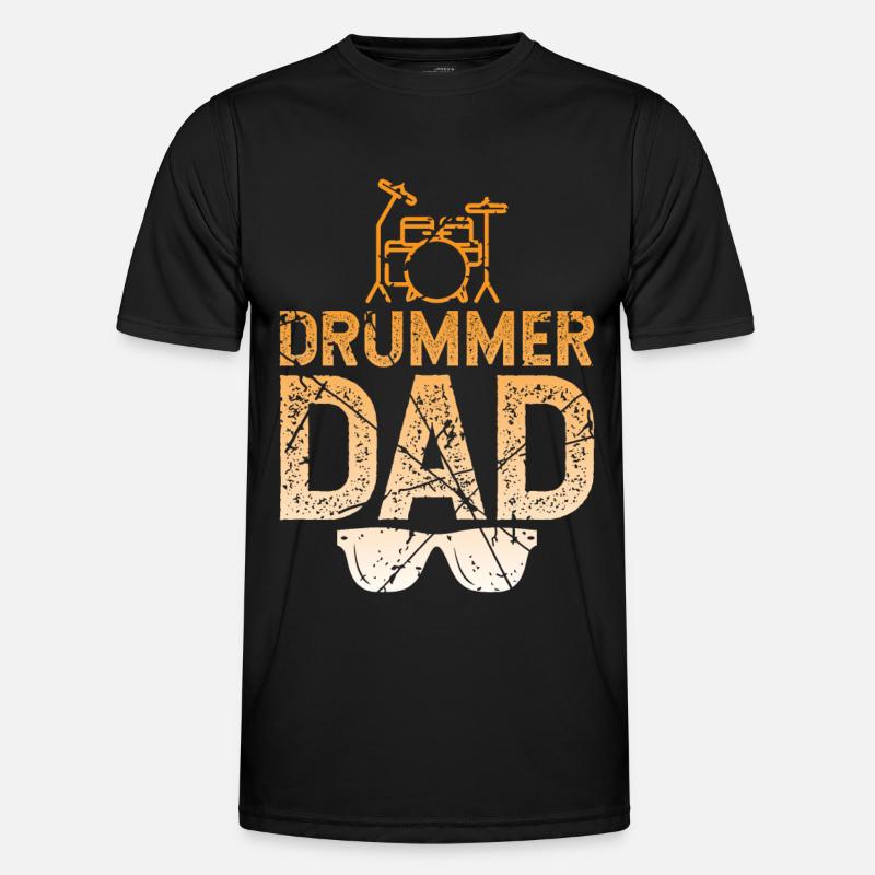 Drummer Dad Drummer - Men's Functional T-Shirt - black
