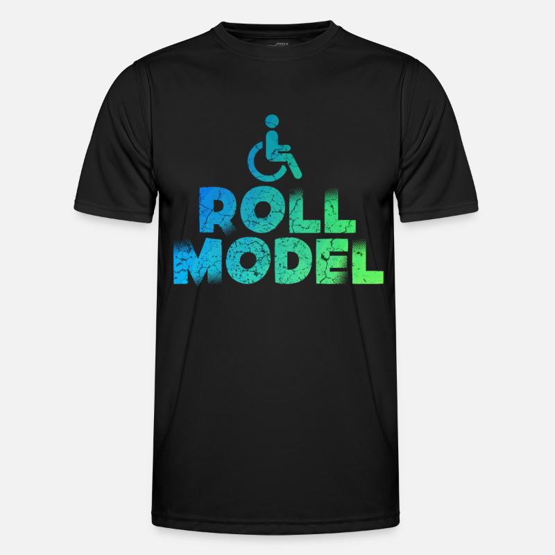 Rollstuhl Model Männer Funktions-T-Shirt