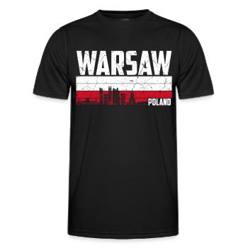 Warschau Polen - Männer Funktions-T-Shirt - Schwarz - Vorne - AI Model Male 178 dark (178cm)