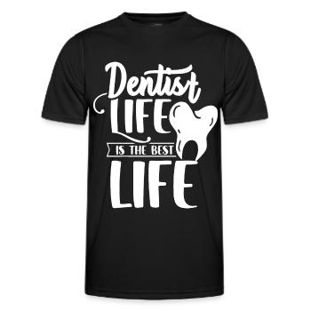 Dentist Profession Dental Dental Technician Dental - Men's Functional T-Shirt - black - Front - AI Model Male 178 dark (178cm)