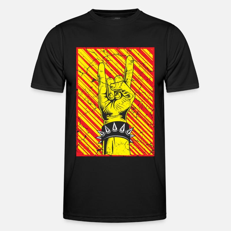 Devil's Horn Punks Punk - Men's Functional T-Shirt - black