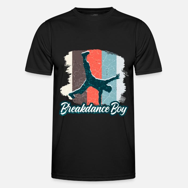 Breakdance Junge Tänzer Breakdancing - Männer Funktions-T-Shirt - Schwarz