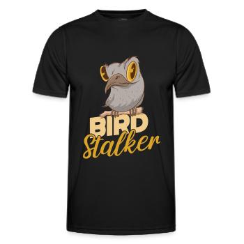 Vogelbeobachtung Vogelbeobachtung Vogel Stalker - Männer Funktions-T-Shirt - Schwarz - Vorne - AI Model Male 178 dark (178cm)