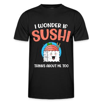 Sushi Roll Sushi - T-shirt sport Homme - noir - Devant - AI Model Male 178 dark (178cm)