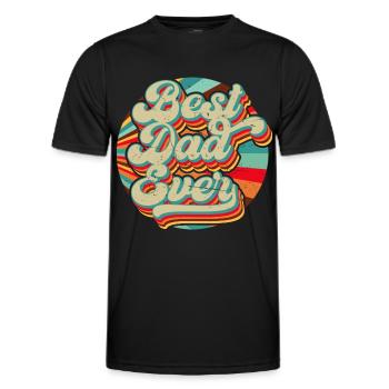 Best Dad Ever Father's Day Gift - Men's Functional T-Shirt - black - Front - AI Model Male 178 dark (178cm)