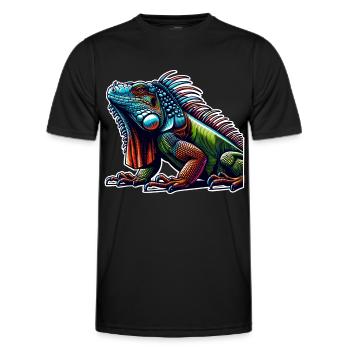 Iguana - Men's Functional T-Shirt - black - Front - AI Model Male 178 dark (178cm)