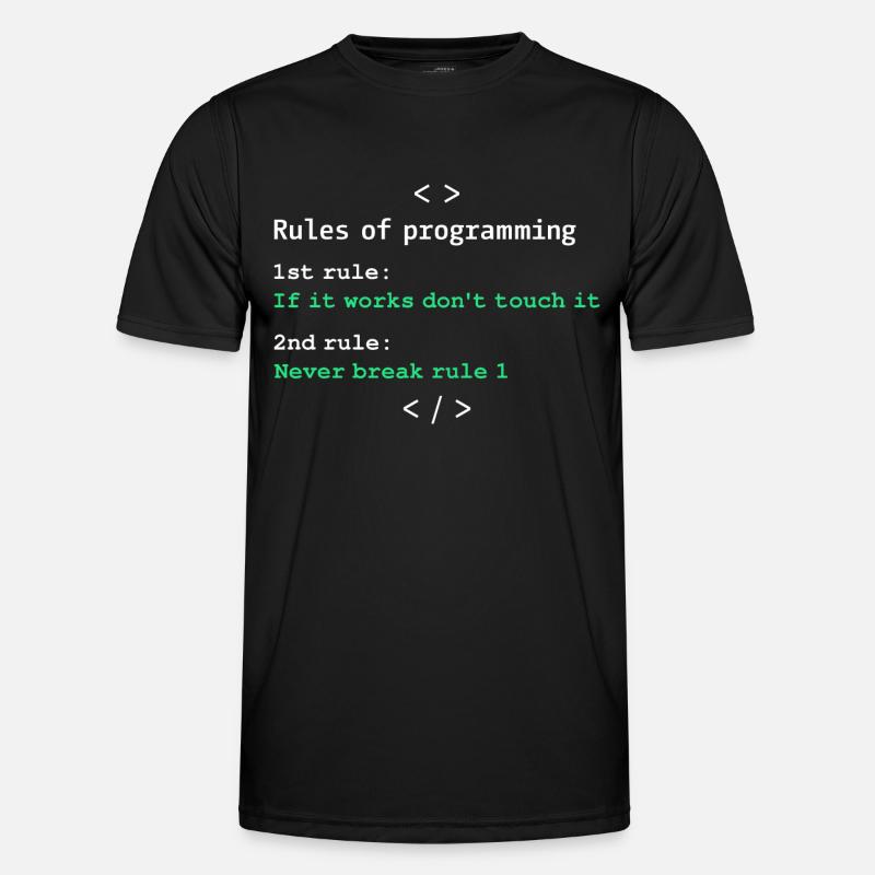 Regeln der Programmierung - Männer Funktions-T-Shirt - Schwarz