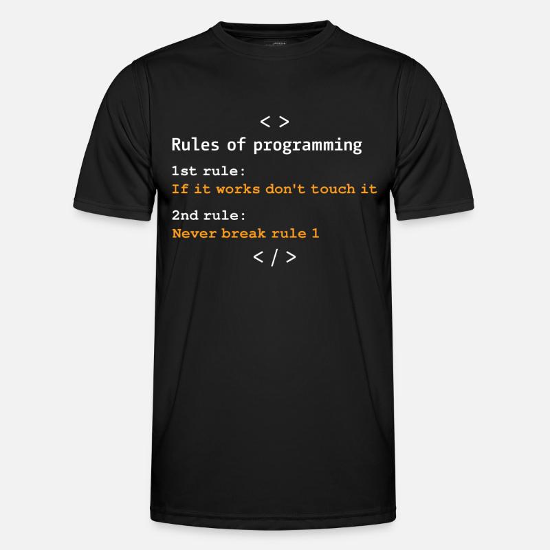 Regeln der Programmierung - Männer Funktions-T-Shirt - Schwarz