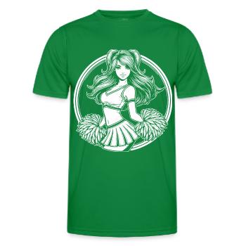 pom-pom girl comique - Chearleading Design - T-shirt sport Homme - vert - Devant - AI Model Male 178 dark (178cm)
