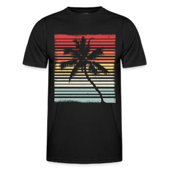 Coconut Retro Vintage Cool Gift - Men's Functional T-Shirt - black - Front - AI Model Male 178 dark (178cm)
