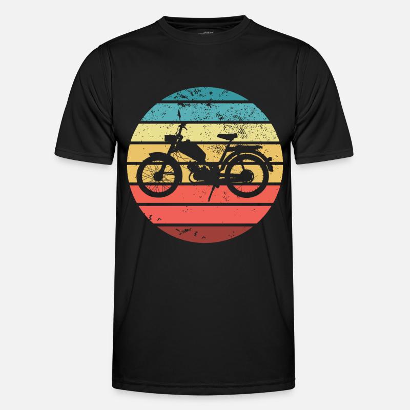 Mofa Moped Roller Motorrad Oldtimer Zweitakter Männer Funktions-T-Shirt