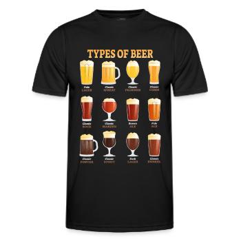 Bier Braumeister Biersorten Biertrinker Geschenk - Männer Funktions-T-Shirt - Schwarz - Vorne - AI Model Male 178 dark (178cm)