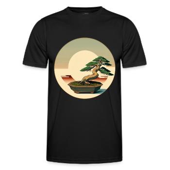Elegant Bonsai - Men's Functional T-Shirt - black - Front - AI Model Male 178 dark (178cm)