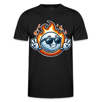 Golf - Männer Funktions-T-Shirt - Schwarz - Vorne - AI Model Male 178 dark (178cm)
