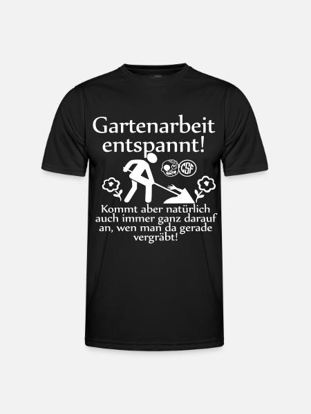 Gartenarbeit entspannt ... - Männer Funktions-T-Shirt - Schwarz