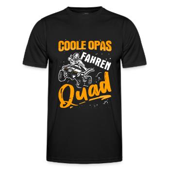 Coole Opas Fahren Quad ATV Quadfahrer Geschenk - Männer Funktions-T-Shirt - Schwarz - Vorne - AI Model Male 178 dark (178cm)