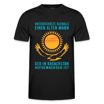 Kasachstan Kasache Kazakhstan Adler Aussiedler - Männer Funktions-T-Shirt - Schwarz - Vorne - AI Model Male 178 dark (178cm)