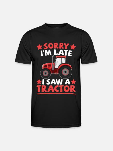 Tracteur Tracteur Agriculteur Ferme Conducteur de tracteur - T-shirt sport Homme - noir