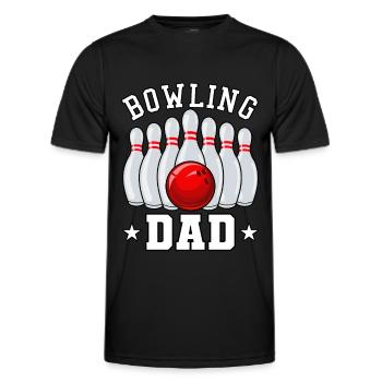 Bowling Dad Bowlingkugel Bowlingspieler bowlen - Männer Funktions-T-Shirt - Schwarz - Vorne - AI Model Male 178 dark (178cm)